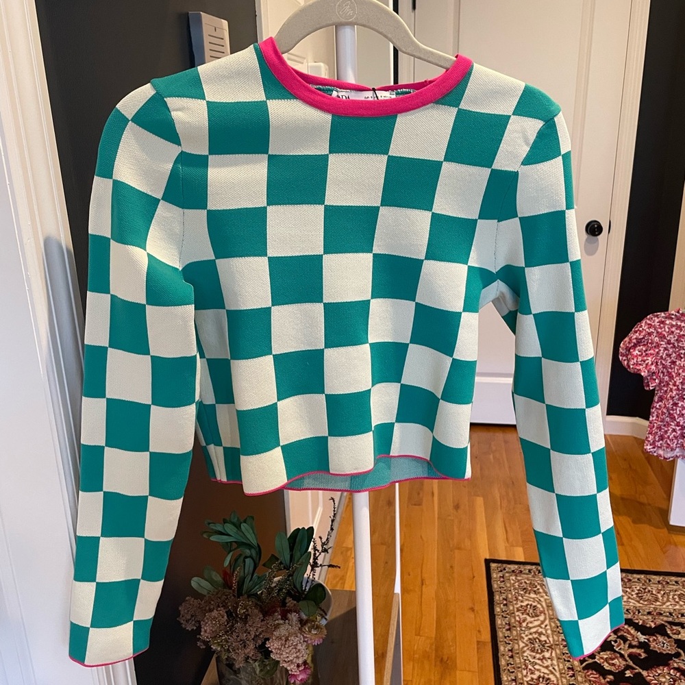 Zara checkered top